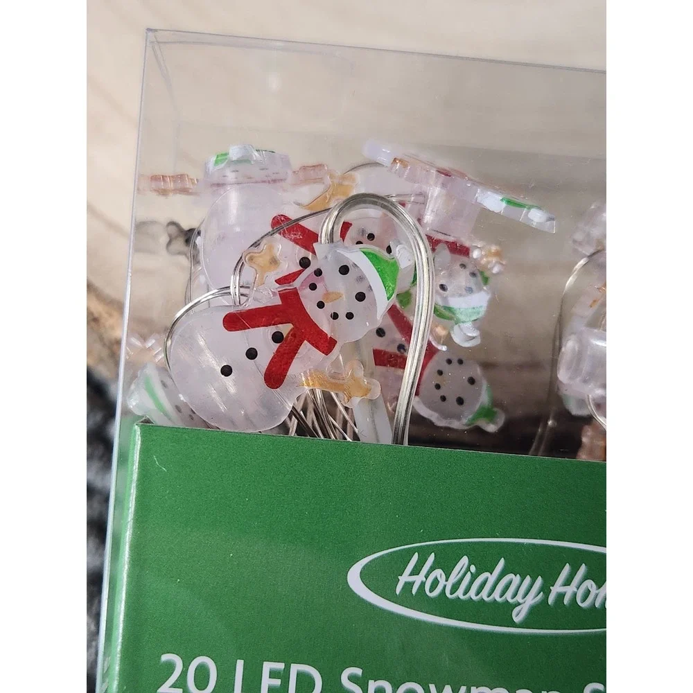 Holiday Home LED Miniature Snowman Lights For‎ Indoor Use Only 6.2ft~NEW~RARE